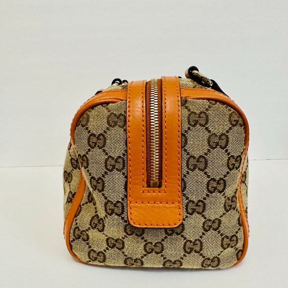 GUCCI SIGNATURE BOSTON BAG WITH DUST BAG MADE IN ITALY - Picture 5 of 15